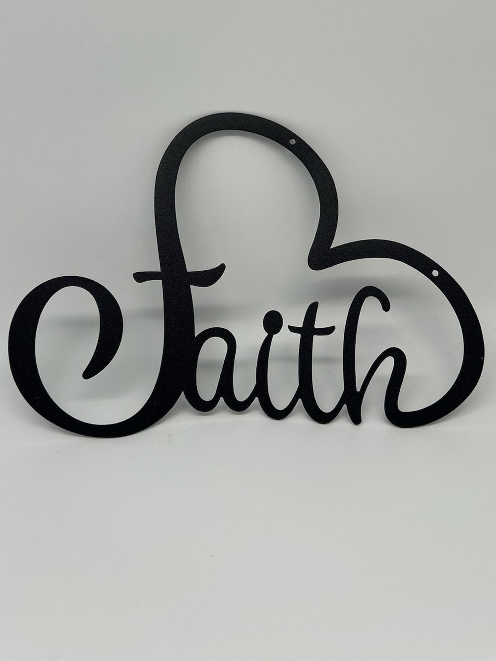 Redline Steel Laser Cut Metal Wall Art Decorative ‘Faith' Script Wall Art -